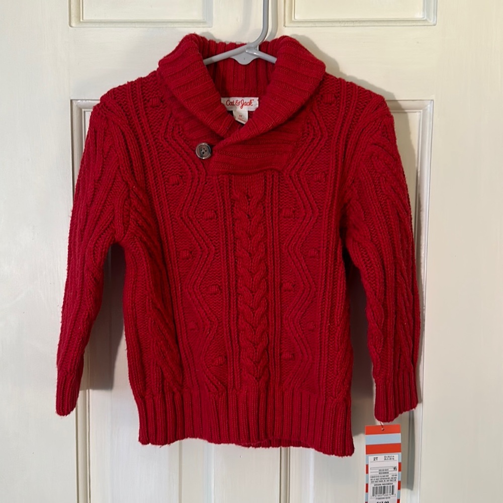 NWT Cat and Jack Red Sweater